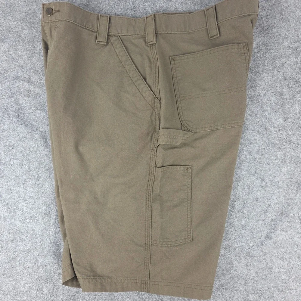 Carhartt Mens B147 LBR Canvas Carpenter Shorts Brown Original Fit 40